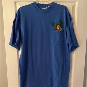 Vintage The Disney Store Embroidered Pocket Tee with Simba and Nala